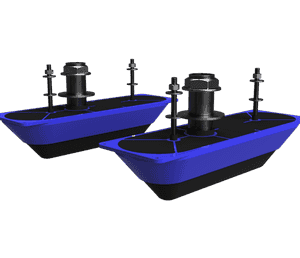 StructureScan 3D Dual Stainless Steel Thru-Hull Transducers