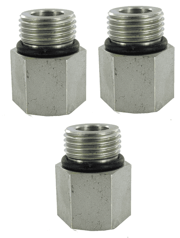 Autopilot fitting adaptor kit. 3 x ORB-5 to ¼" NPT adaptors