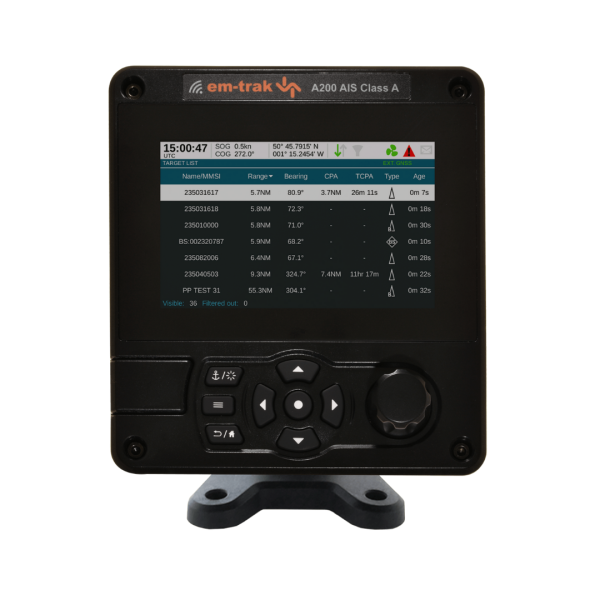 Transmisor/receptor AIS clase A modelo A 200 AIS. 12-24V. Nº Homolog.: 56.0047