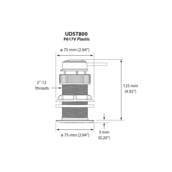 UDST800 P617V incluye: Transductor, caja procesadora, pasacascos y cable - Imagen 3