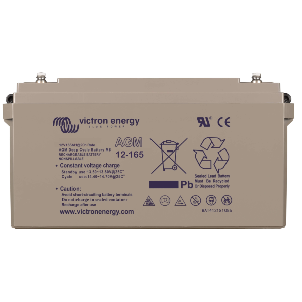 12V/165Ah AGM Deep Cycle Batt. (M8)