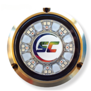 LUZ SUBACUÁTICA 24 LEDS RGB, 90W, BRONCE 4"