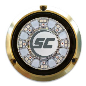 LUZ SUBACUÁTICA 24 LEDS BLANCA, 90W, BRONCE 4"