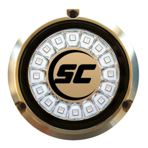 LUZ SUBACUÁTICA 16 LEDS BLANCA, 60W, BRONCE 4"
