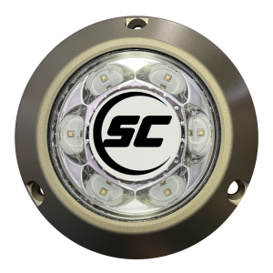 LUZ SUBACUÁTICA BLANCA, 24W ALUMINIO ADONIZADO 3.6"