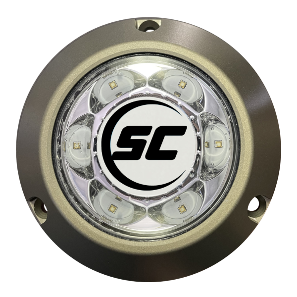 LUZ SUBACUÁTICA BLANCA, 24W ALUMINIO ADONIZADO 3.6"