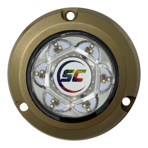 LUZ SUBACUÁTICA RGB, 24W BRONCE 3"