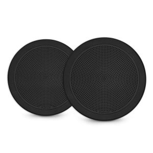 Altavoces náuticos de la serie Fusion FM, altavoz náutico negro redondo de montaje integrado de 7,7" y 120 W