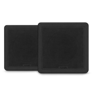 Altavoces náuticos de la serie Fusion FM, altavoz náutico negro cuadrado de montaje integrado de 6,5" y 120 W