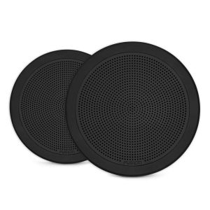 Altavoces náuticos de la serie Fusion FM, altavoz náutico negro redondo de montaje integrado de 7,7" y 200 W