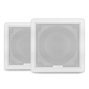 Altavoces náuticos de la serie Fusion FM, altavoz náutico blanco cuadrado de montaje empotrado de 7,7" y 120 W