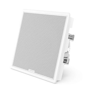 Subwoofers náuticos de la serie Fusion FM, subwoofer náutico blanco cuadrado de montaje integrado de 10" y 400 W