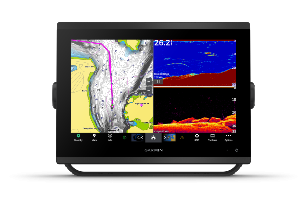 GPSMAP 1223xsv, Sondas SideVü, ClearVü y CHIRP tradicionales con mapa base mundial