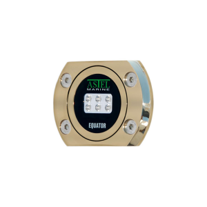 Luz LED Submarina mod. EQUATOR color AZUL. Aluminio-Bronce.