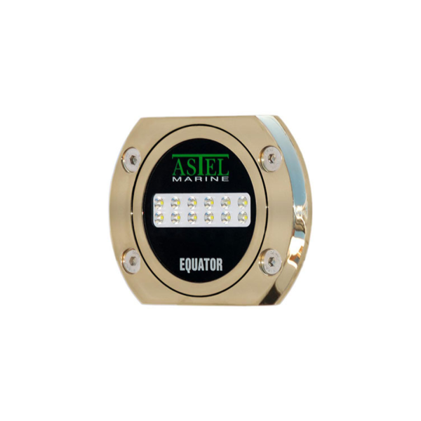 Luz LED Submarina mod. EQUATOR color AZUL. Aluminio-Bronce
