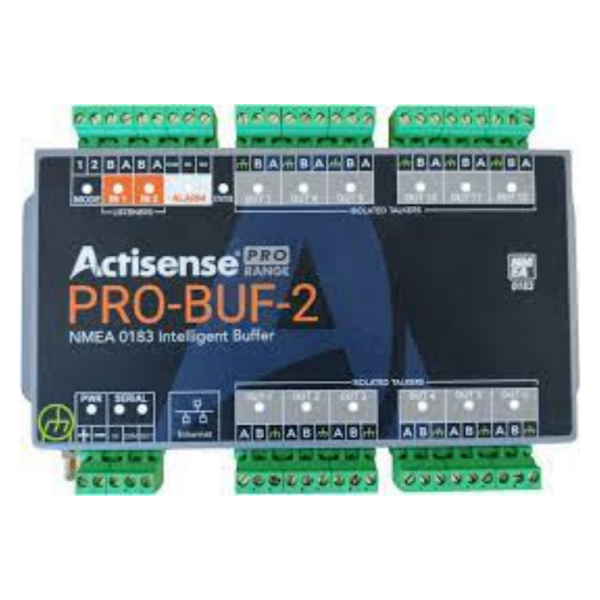 Repartidor/amplificador de señal NMEA ACTISENSE mod. PRO-BUF-2 (NMEA buffer) con terminales rápidos con tornillos de seguridad