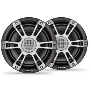 Fusion Signature Series 3i Altavoces náuticos, Altavoces náuticos grises deportivos coaxiales de 7,7" y 280 vatios (par)