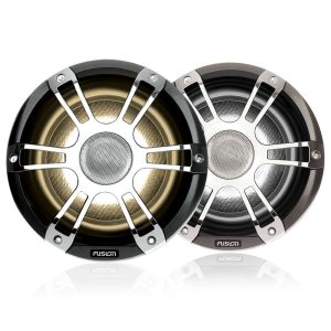 Altavoz náutico cromado deportivo coaxial de 6,5" y 230 vatios con iluminación LED CRGBW