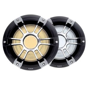 Subwoofer náutico cromado deportivo de 10" y 600 vatios con CRGBW