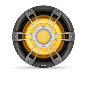 Subwoofers náuticos de la Fusion Signature Series 3i, Subwoofer náutico gris deportivo CRGBW de 10" y 600 vatios