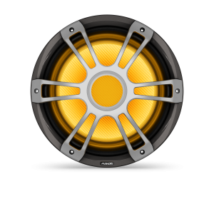 Subwoofers náuticos de la Fusion Signature Series 3i, Subwoofer náutico gris deportivo CRGBW de 12" y 1400 vatios