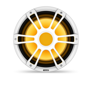 Subwoofers náuticos de la Fusion Signature Series 3i, Subwoofer náutico blanco deportivo CRGBW de 12" y 1400 vatios